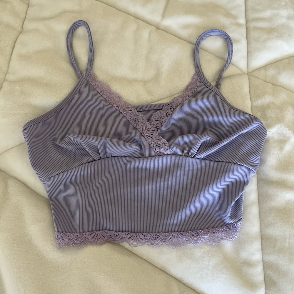 Cropped lace cami